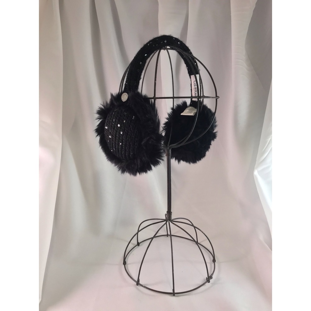 Calvin Klein Knit Sequin Earmuffs NEW